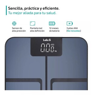 Foto 4 | Bascula Digital Bioimpedancia Inteligente Bluetooth Negro