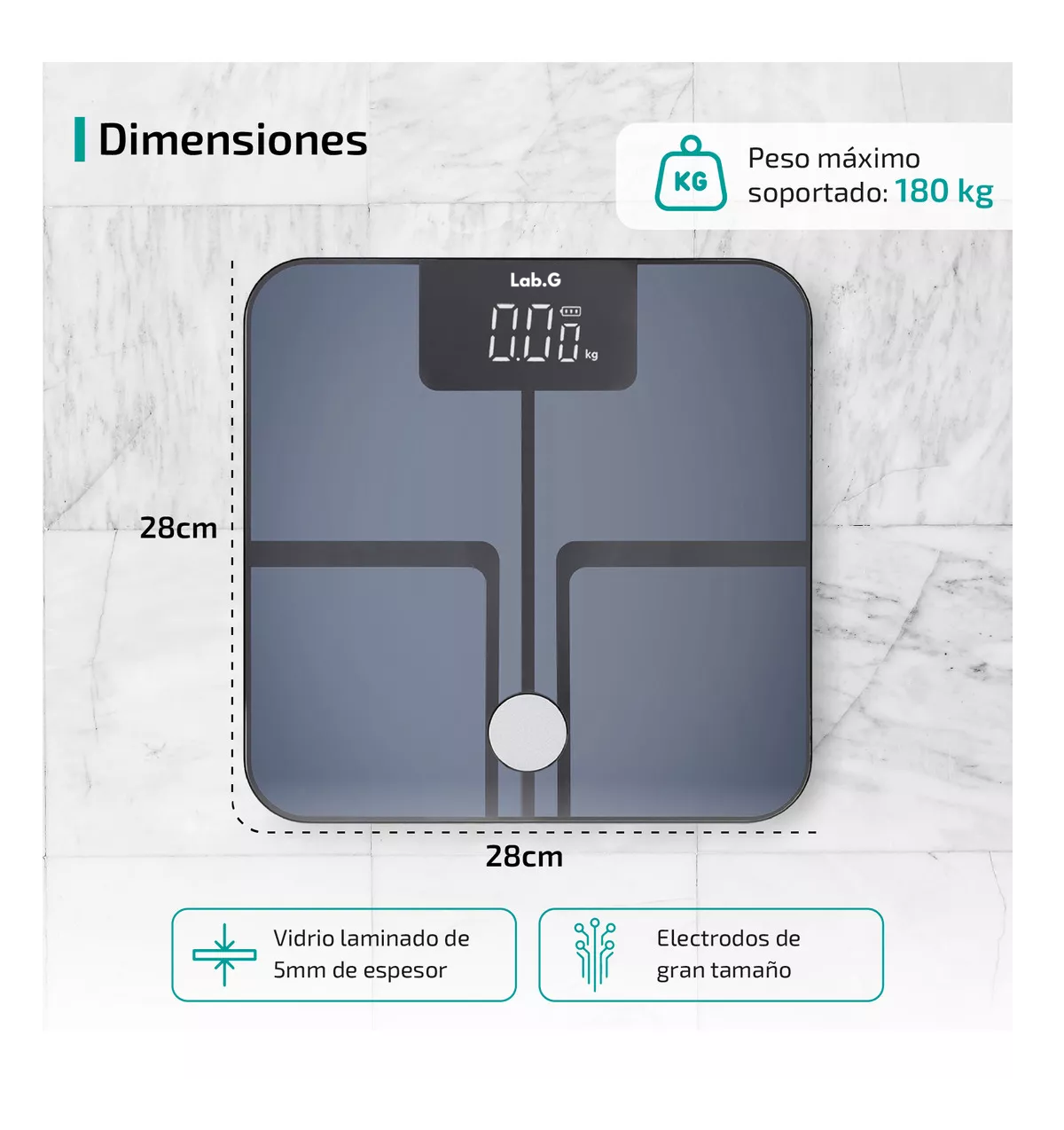 Foto 6 | Bascula Digital Bioimpedancia Inteligente Bluetooth Negro