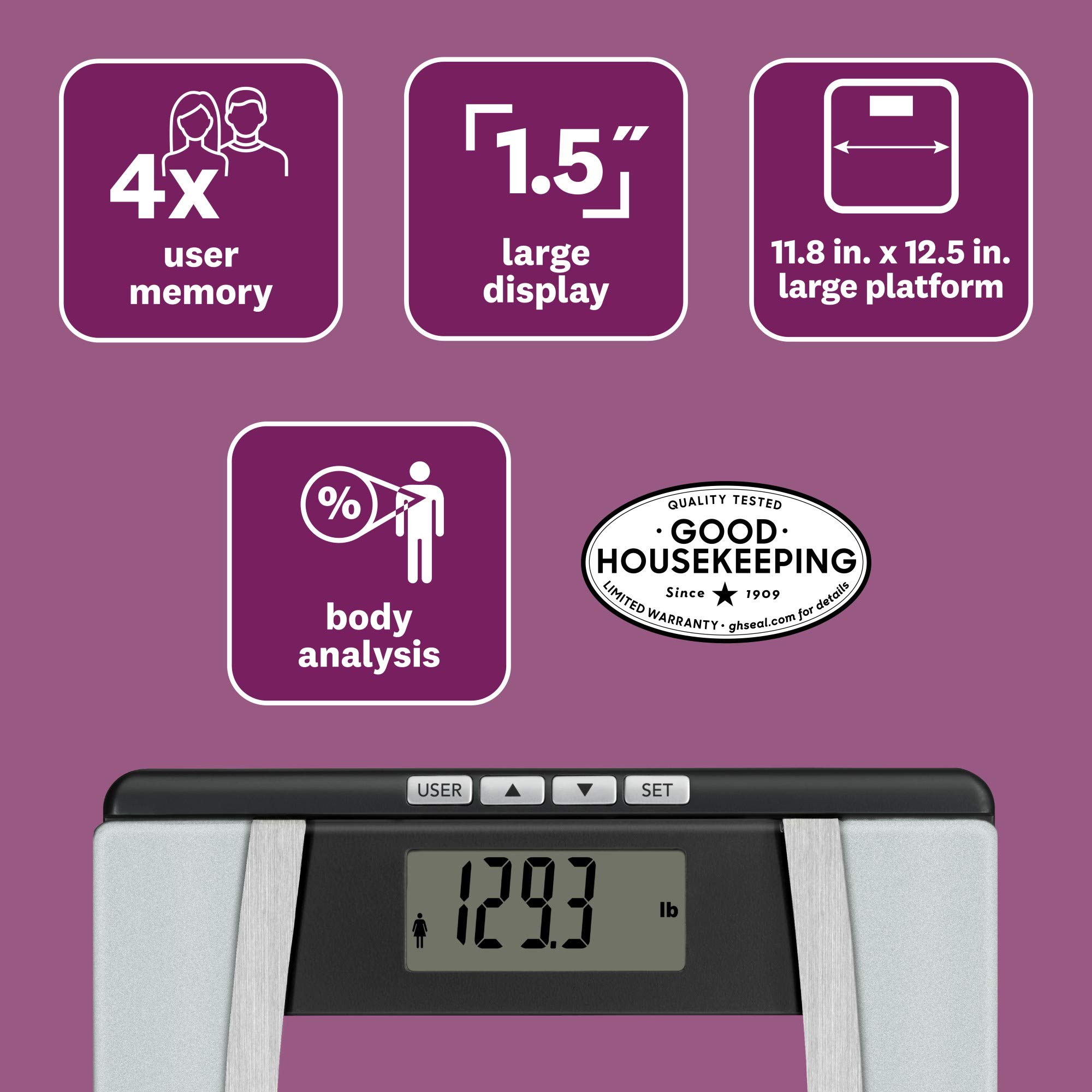 Foto 4 pulgar | Báscula Inteligente Conair Weight Watchers Báscula Bluetooth Negra - Venta Internacional.
