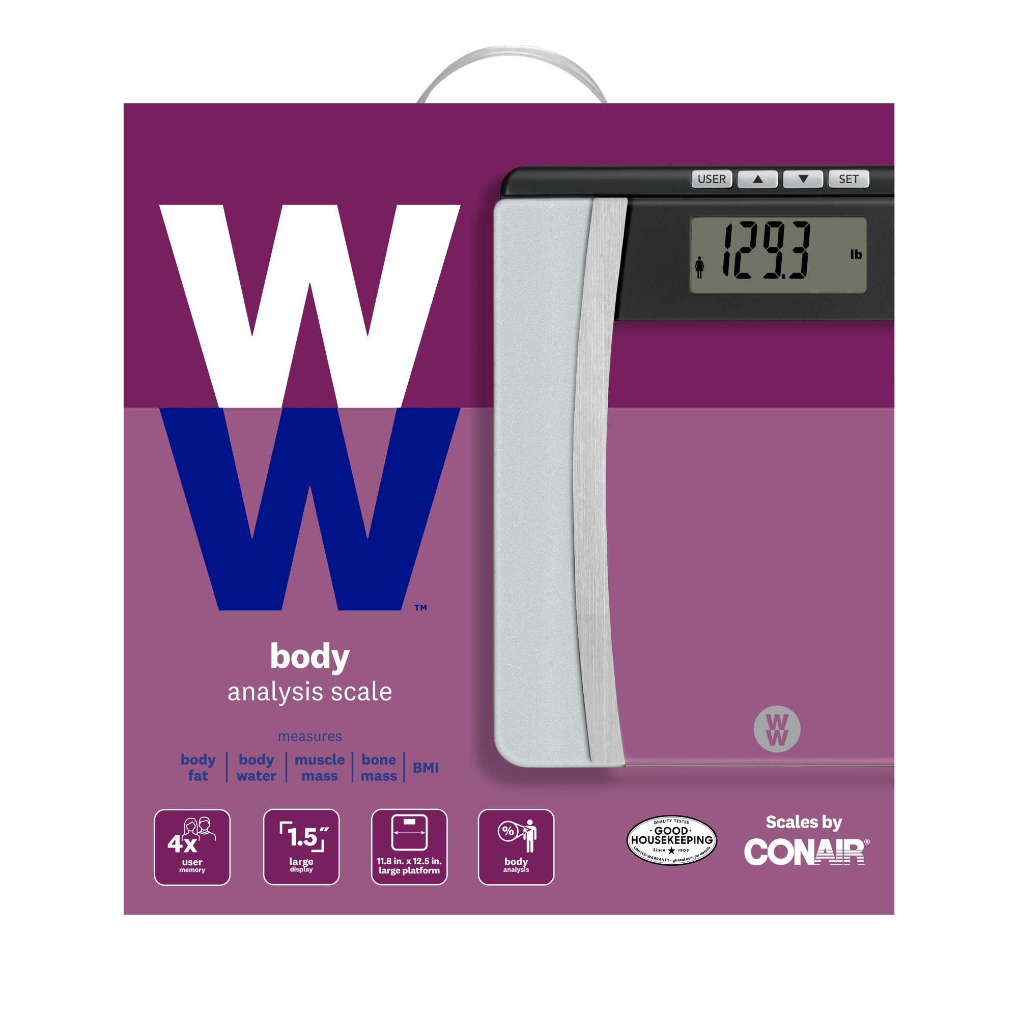 Foto 7 | Báscula Inteligente Conair Weight Watchers Báscula Bluetooth Negra - Venta Internacional.
