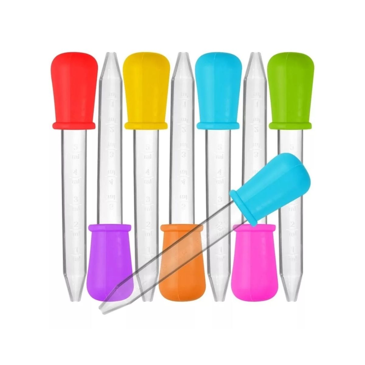 Foto 1 | Kit de 10 Pipetas Cuentagotas de Silicona para Niños