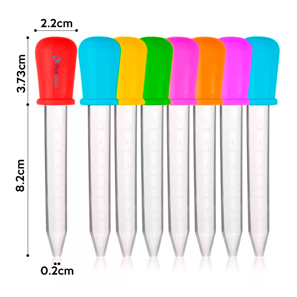 Foto 5 pulgar | Kit de 10 Pipetas Cuentagotas de Silicona para Niños