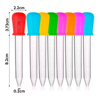Foto 4 | Kit de 10 Pipetas Cuentagotas de Silicona para Niños