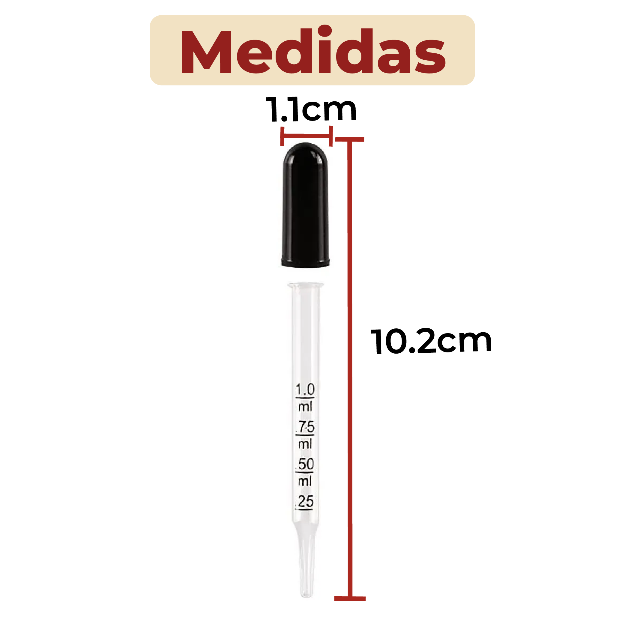 Foto 7 pulgar | Set de 20 Pipetas Cuentagotas con Bombilla de Succión