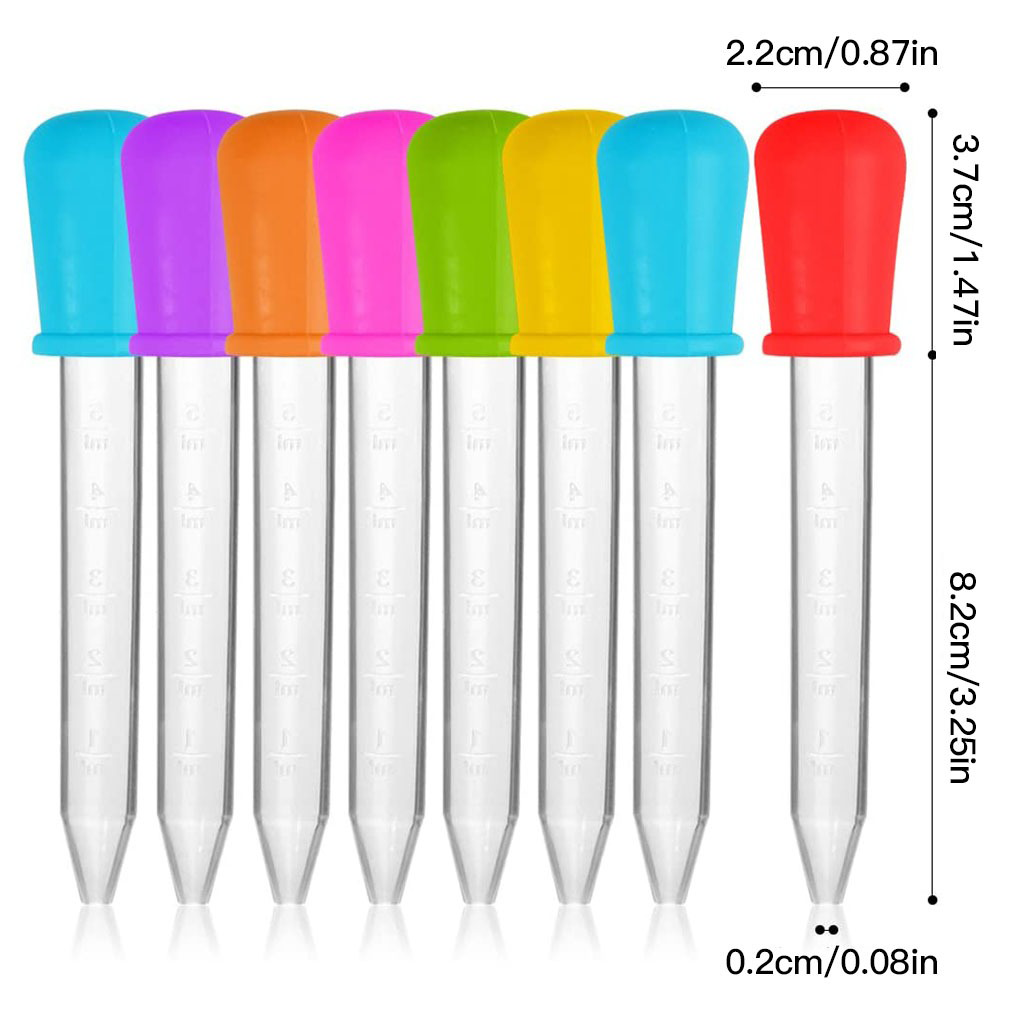 Foto 5 pulgar | Set de 8 Pipetas Cuentagotas de Silicona para Niños