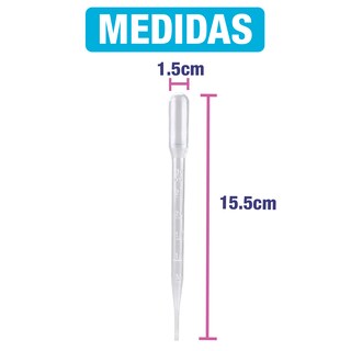 Foto 6 | Set de 20 Pipetas Desechables Transparentes de 3 ml