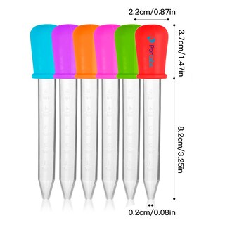 Foto 4 | Set de 6 Pipetas Cuentagotas de Silicona para Niños