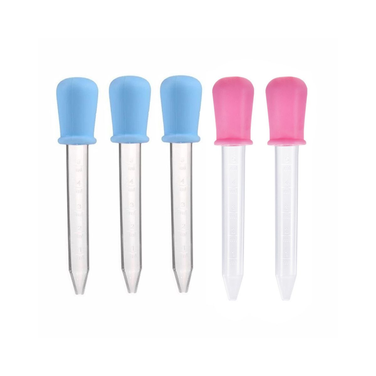 Foto 2 pulgar | Set de 5 Pipetas Cuentagotas de Silicona para Niños