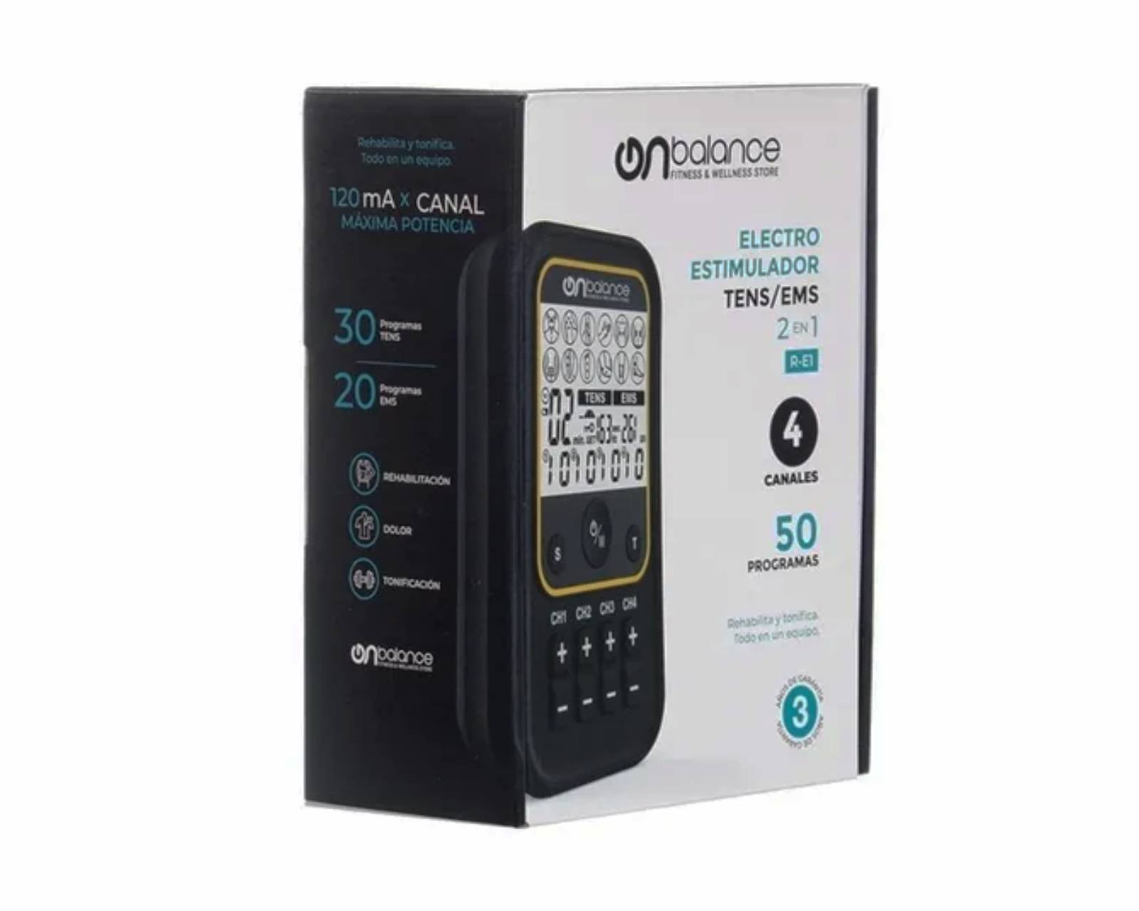 Foto 4 pulgar | Electroestimulador Onbalance R-e1 Tens/Ems con 4 Canales 50 Programas color Negro