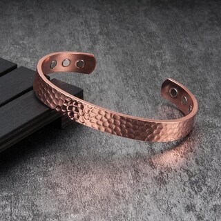 Foto 3 | Pulsera de Cobre Texturizado Mxwob-005 15-17 cm 8 mm 5 Piezas