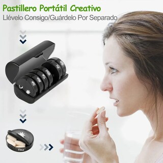 Foto 3 | Pastillero Malubero Con Dos Tomas Semanal color Negro