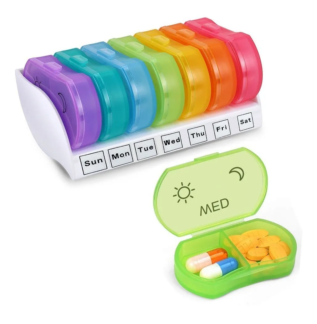 Foto 4 pulgar | Pastillero Malubero Organizador de Medicamentos Semanal Multicolor