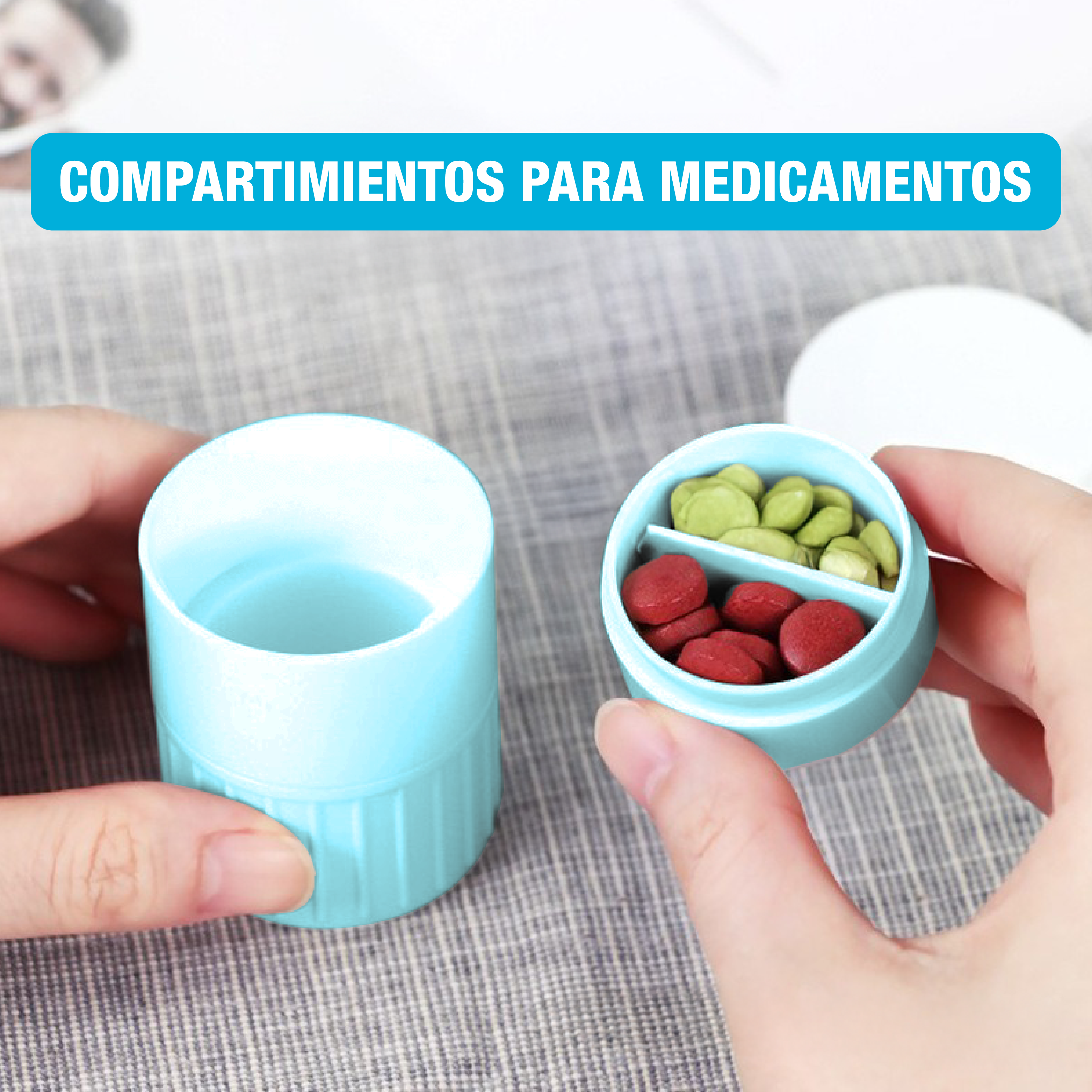Foto 4 | Triturador con Cortador Azul para Pastillas y Vitaminas