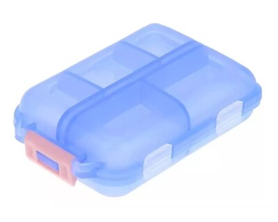 Foto 1 | Pastillero Diario Portabs con División Azul Mini Maleta