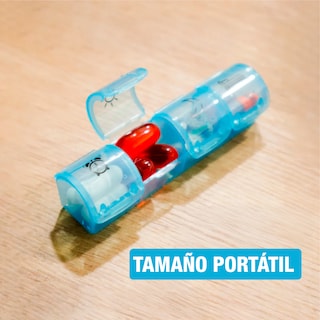 Foto 5 | Pastillero Semanal Portátil 4 Tomas Diarias en Español con Resorte
