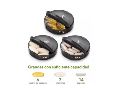 Foto 4 | Pastillero Organizador Semanal 7 Días 2 Tomas Día y Noche