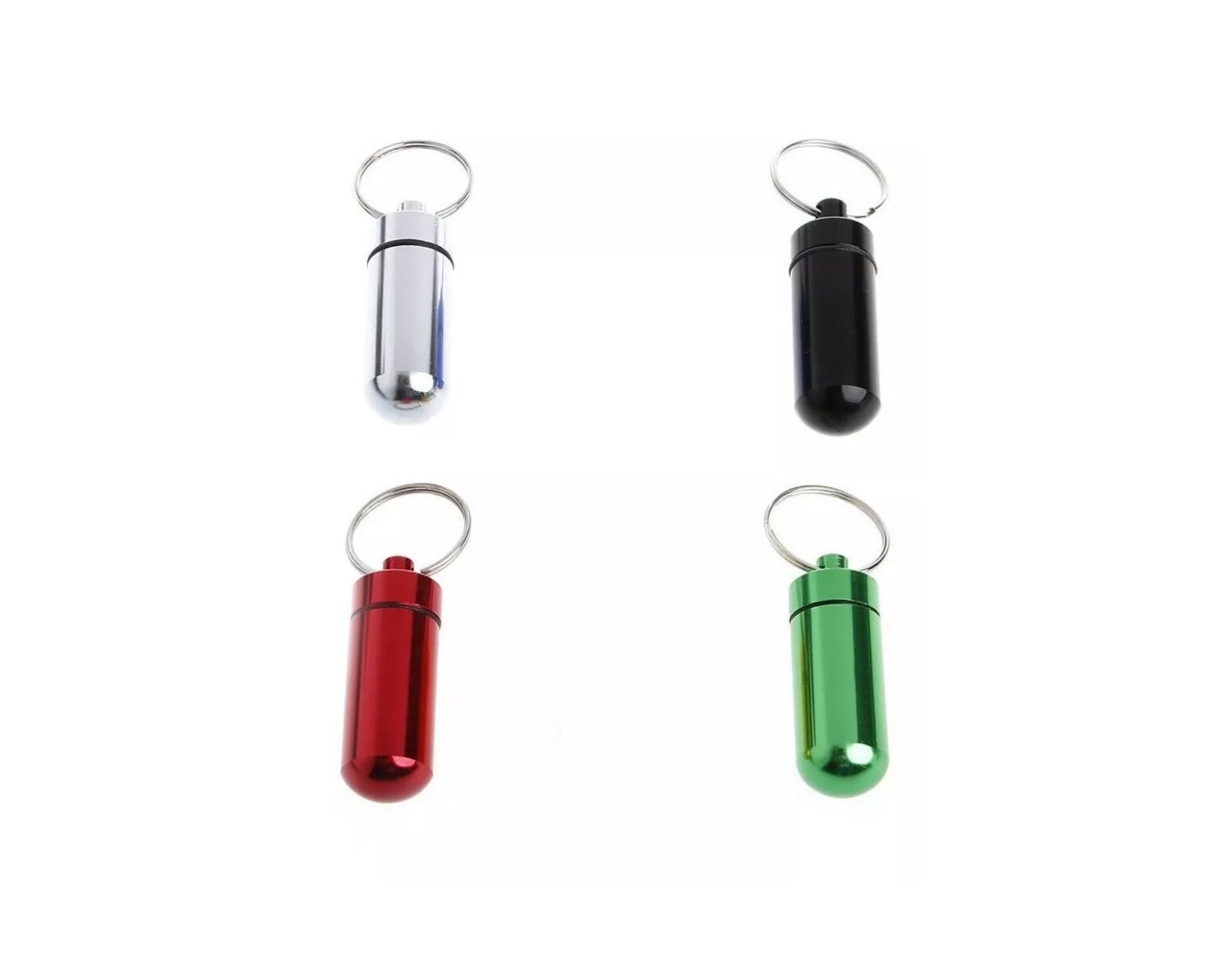Foto 3 pulgar | Pastillero Portátil Metálico Hermético Aluminio Set de 4 Piezas