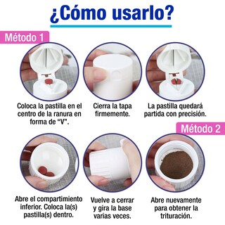 Foto 6 | Triturador con Cortador Blanco para Pastillas y Vitaminas