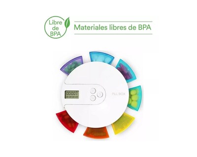Foto 3 | Pastillero Electrónico Semanal con Alarma