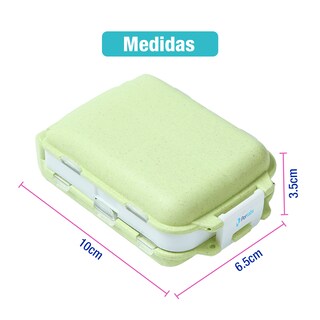 Foto 6 | Pastillero Diario con División Tipo Mini Maleta Verde