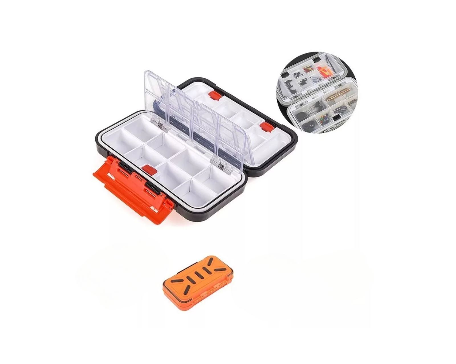 Foto 3 pulgar | Pastillero Organizador Impermeable Naranja con 16 Compartimentos