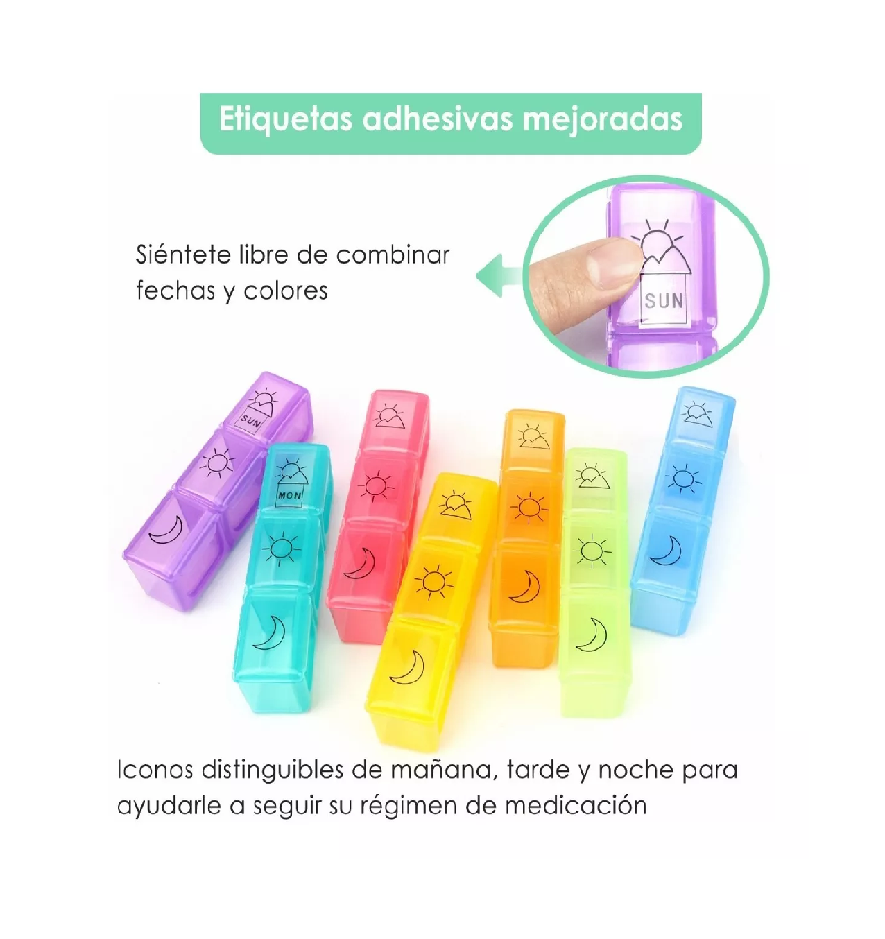 Foto 4 pulgar | Pastillero Semanal 3 Tomas Belug Multicolor