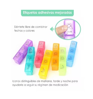 Foto 3 | Pastillero Semanal para 3 Tomas Multicolor