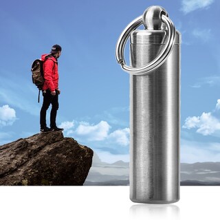 Foto 5 | Llavero Impermeable De Una Sola Cámara Para Pastilleros De Acero Inoxidable - Venta Internacional.