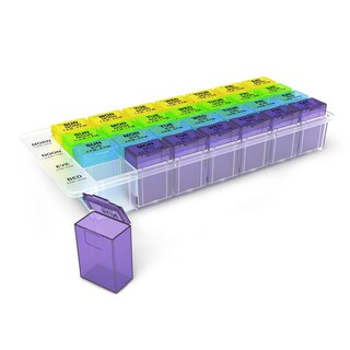 Foto 1 | Pastillero Ezy Dose Weekly (7 Días) Planificador De Medicamentos Rainbow - Venta Internacional.