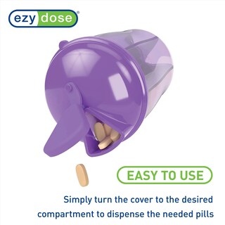 Foto 4 | Organizador De Vitaminas Ezy Dose, Almacenamiento Para 30 Días, 6 Compartimentos - Venta Internacional.