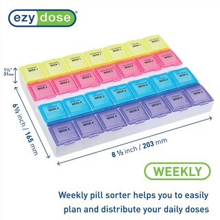 Foto 2 | Planificador De Píldoras Ezy Dose, Organizador Mensual De 28 Días Para Medtime - Venta Internacional.