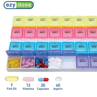 Foto 3 | Planificador De Píldoras Ezy Dose, Organizador Mensual De 28 Días Para Medtime - Venta Internacional.