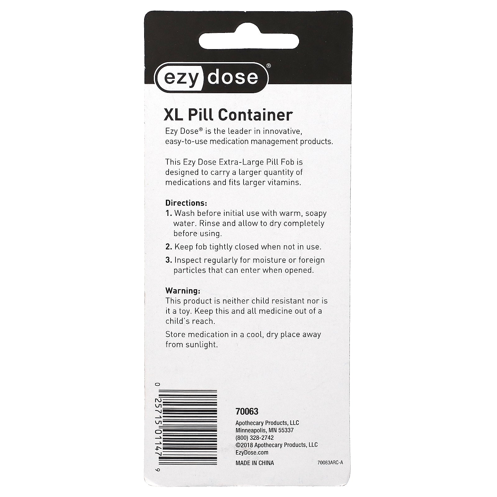 Foto 2 | Contenedor De Pastillas Ezy Dose Xl  1 Unidad - Venta Internacional.