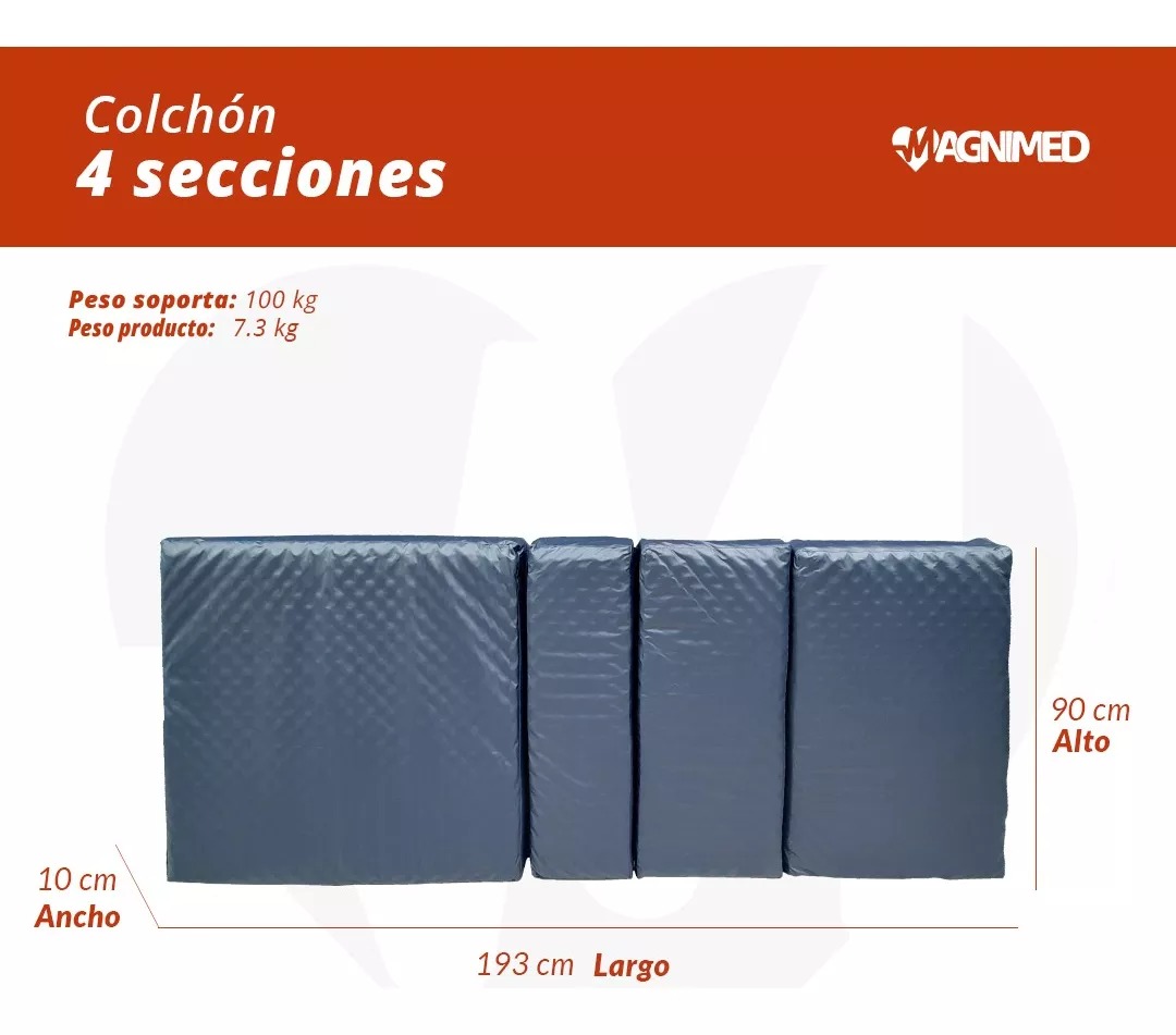 Foto 4 pulgar | Colchón Para Cama De Hospital 4 Secciones Premier Vinil