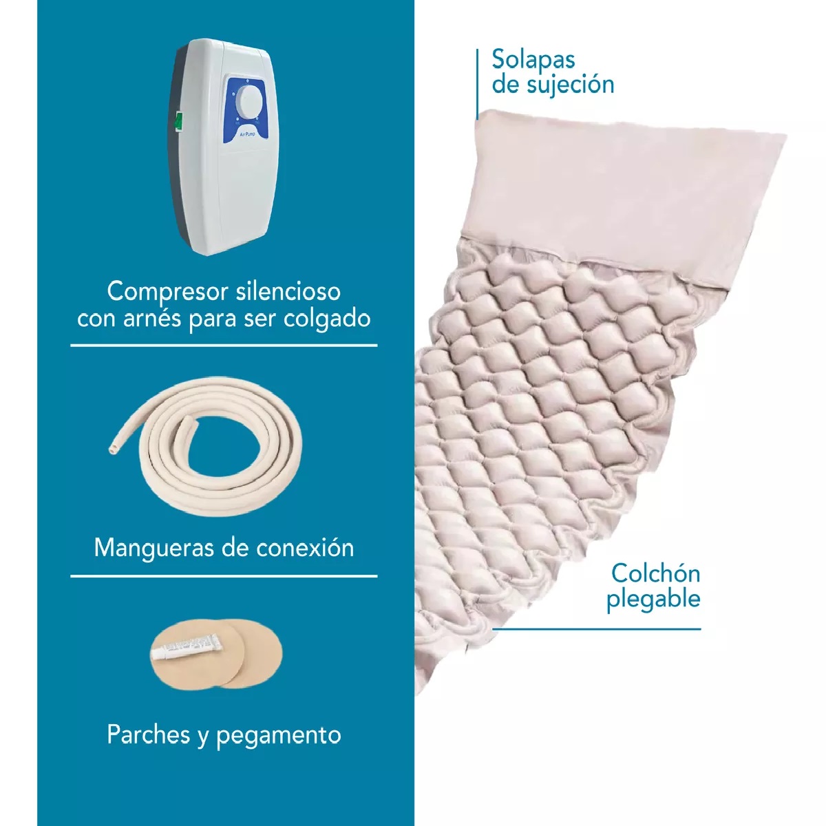 Foto 5 pulgar | Colchón De Aire Antillagas Con Regulador De Presión Alterna