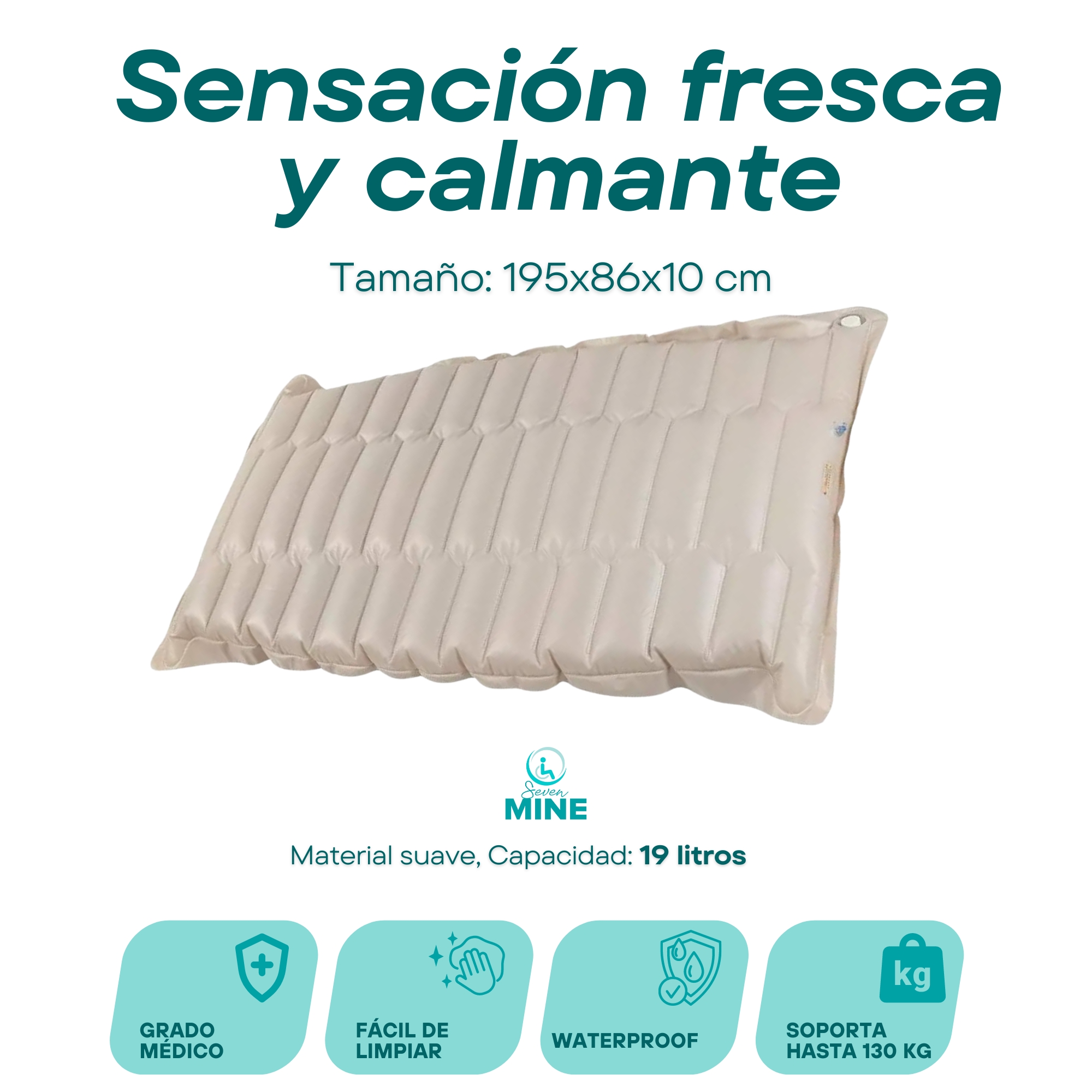 Foto 2 | Colchón Antillagas Híbrido Agua/aire: La Solución Ideal Para Un Descanso Terapéutico En Casa Y Hospital | Co