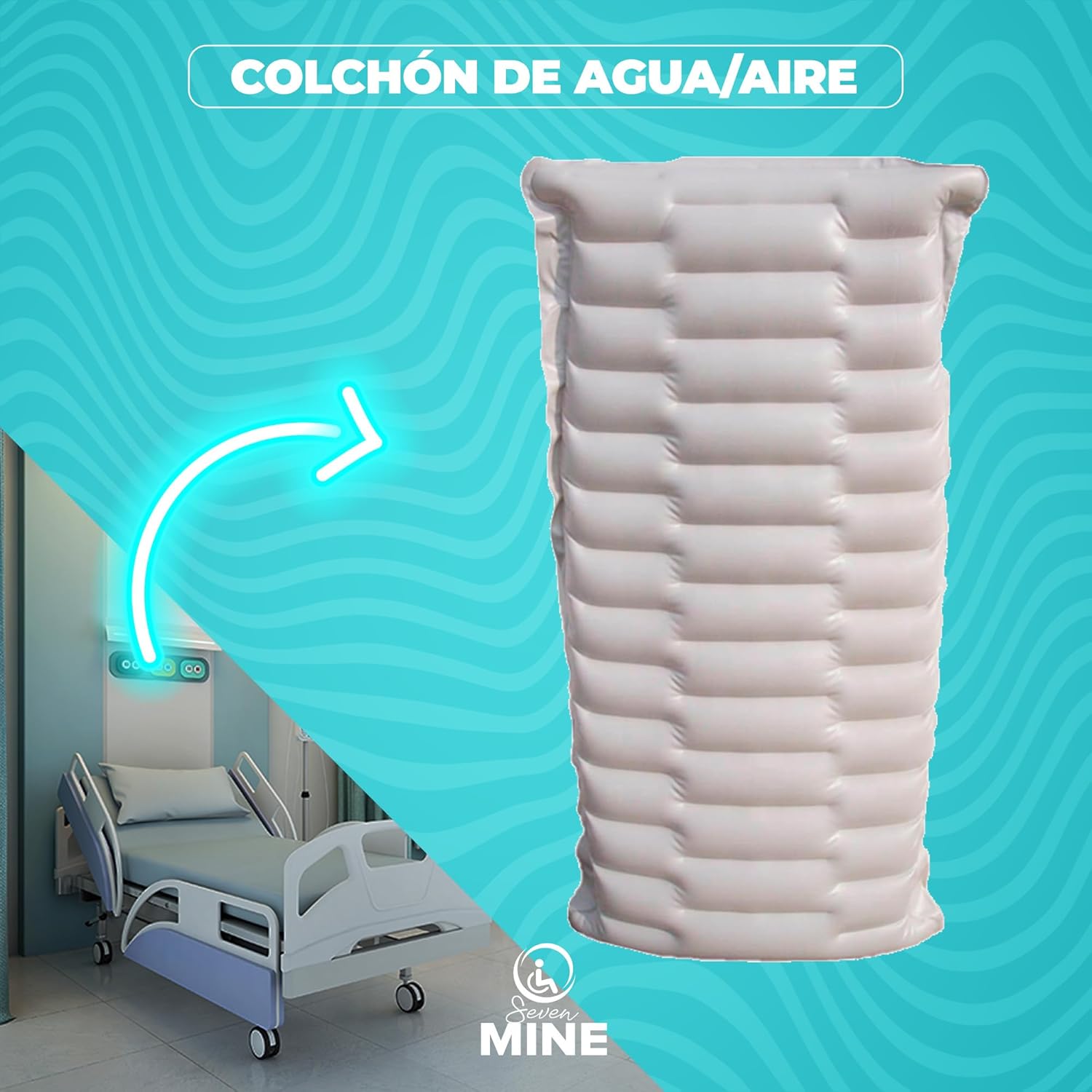 Foto 4 | Colchón Antillagas Híbrido Agua/aire: La Solución Ideal Para Un Descanso Terapéutico En Casa Y Hospital | Co
