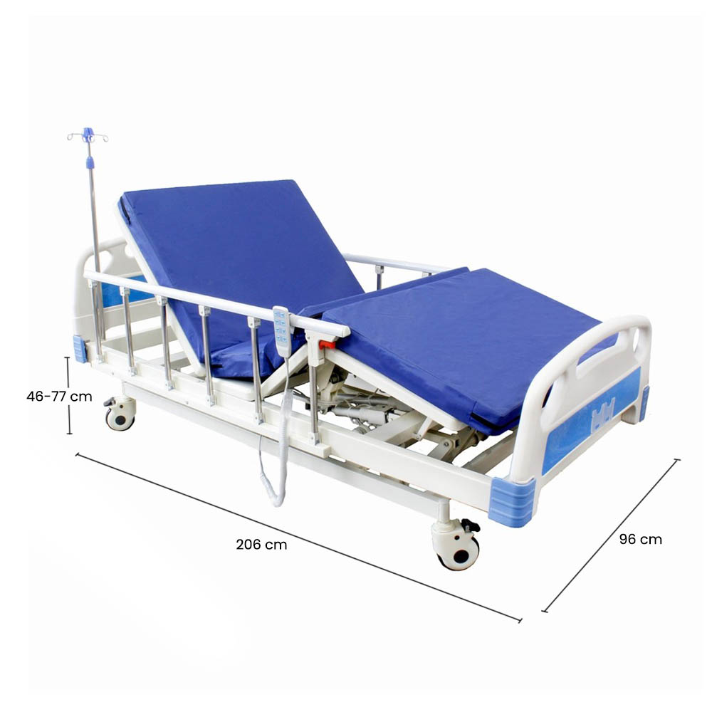 Foto 7 pulgar | Cama Hospitalaria VANLIG Eléctrica Premium color Blanco Altura Ajustable con Colchón y Accesorios