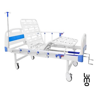 Foto 5 | Cama Hospitalaria Manual Porta Suero Bandeja Comida Colchón