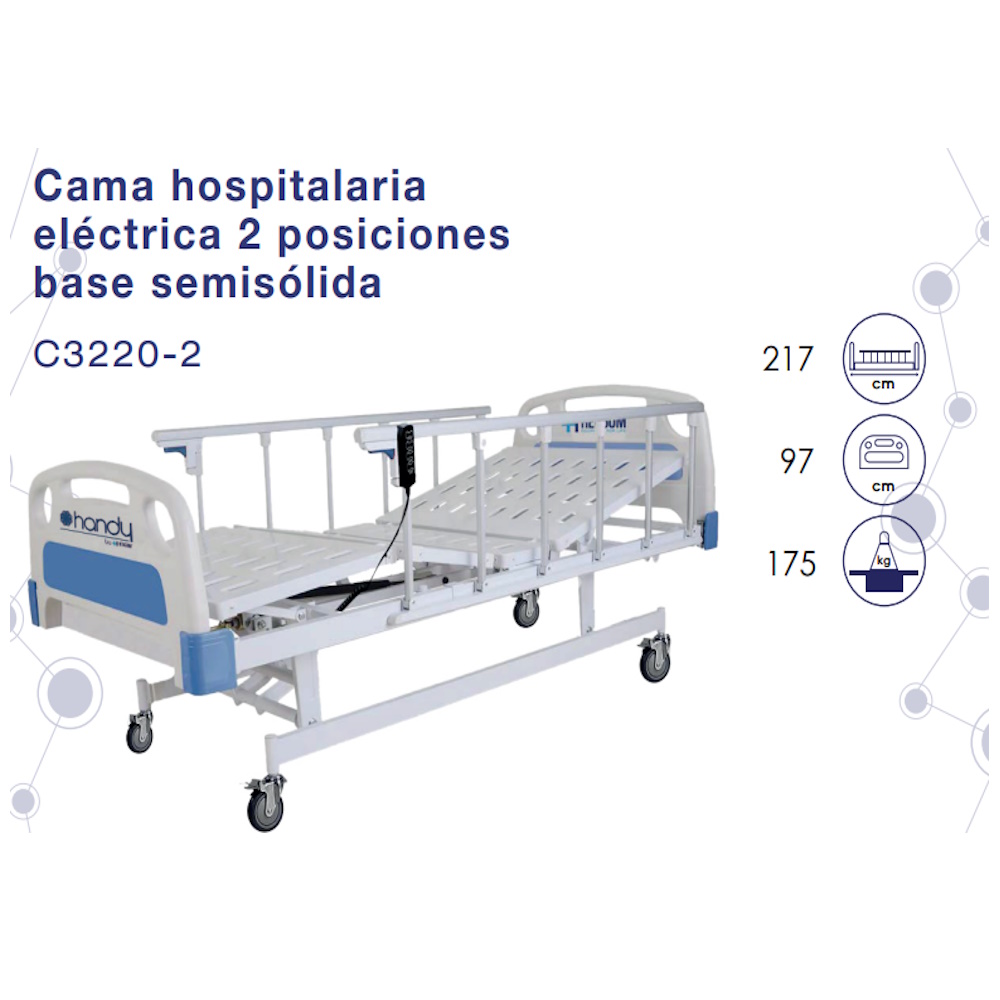 Foto 4 pulgar | Cama Hospitalaria Handy Eléctrica 2 Posiciones Base Rejilla