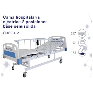 Foto 3 | Cama Hospitalaria Handy Eléctrica 2 Posiciones Base Rejilla