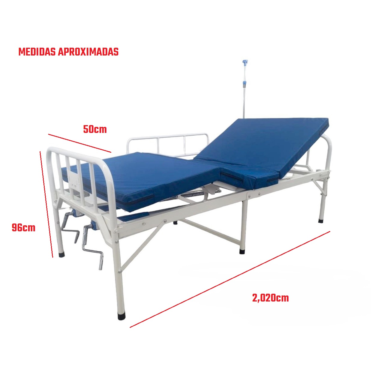 Foto 4 | Cama Hospitalaria Plegable Mobicare C/ Colchón Y Porta Suero