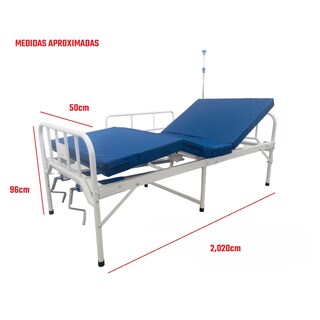 Foto 4 | Cama Hospitalaria Plegable Mobicare C/ Colchón Y Porta Suero