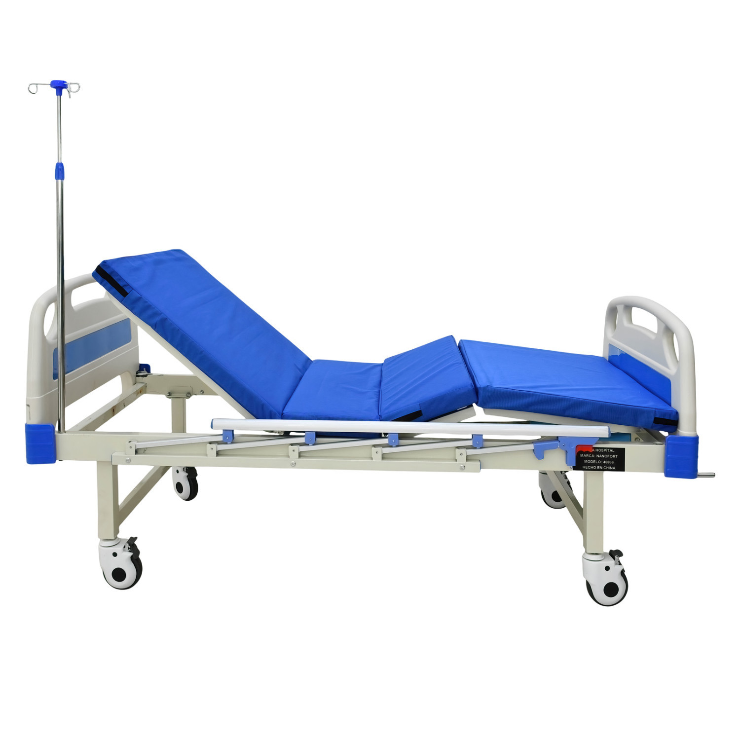 Foto 3 pulgar | Cama Hospitalaria Manual Incluye Colchón Y Porta Suero Nanofort