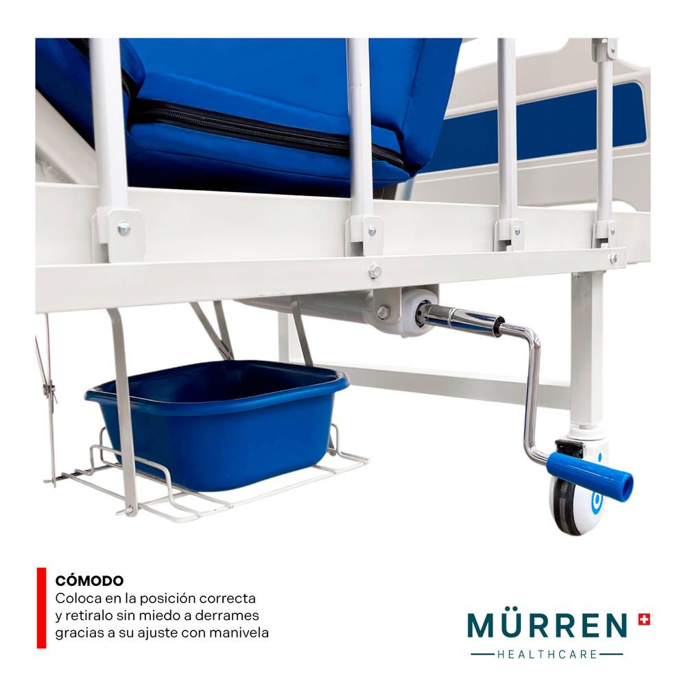 Foto 5 pulgar | Cama Hospitalaria Manual Con Comodo /toilet Porta Suero+mesa