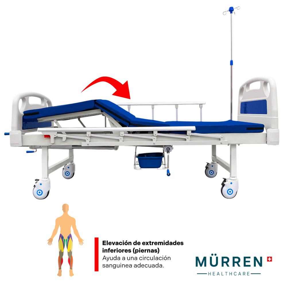 Foto 7 pulgar | Cama Hospitalaria Manual Con Comodo /toilet Porta Suero+mesa