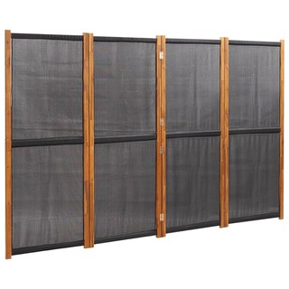 Foto 1 | Separador De Ambientes Vidaxl 4 Paneles Negro 280 X 180 Cm Madera De Acacia - Venta Internacional.