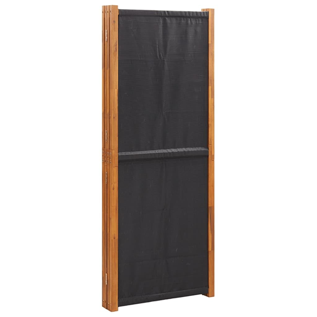 Foto 4 pulgar | Separador De Ambientes Vidaxl  4 Paneles  Negro  280 X 180 Cm  Madera De Acacia - Venta Internacional.