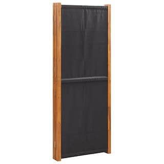 Foto 3 | Separador De Ambientes Vidaxl 4 Paneles Negro 280 X 180 Cm Madera De Acacia - Venta Internacional.