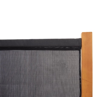 Foto 4 | Separador De Ambientes Vidaxl 4 Paneles Negro 280 X 180 Cm Madera De Acacia - Venta Internacional.